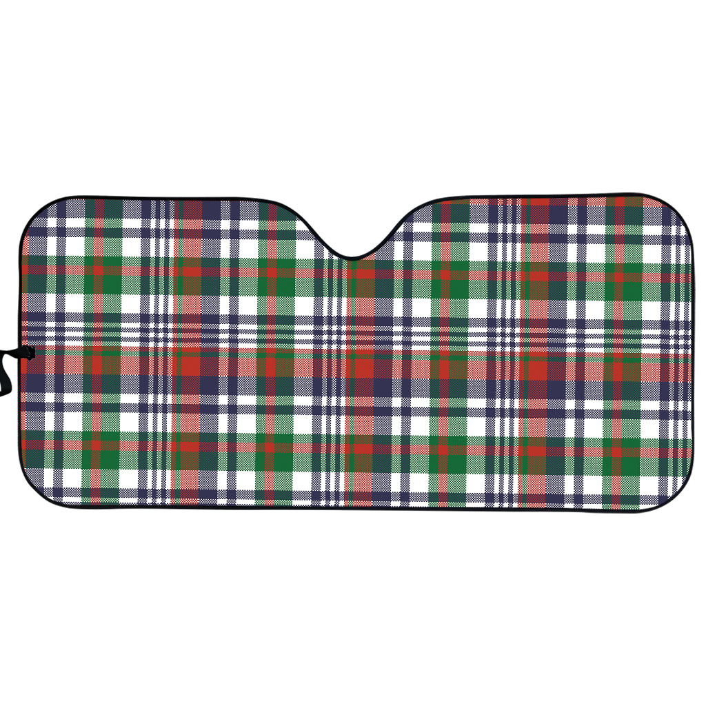 Christmas Madras Plaid Print Car Sun Shade