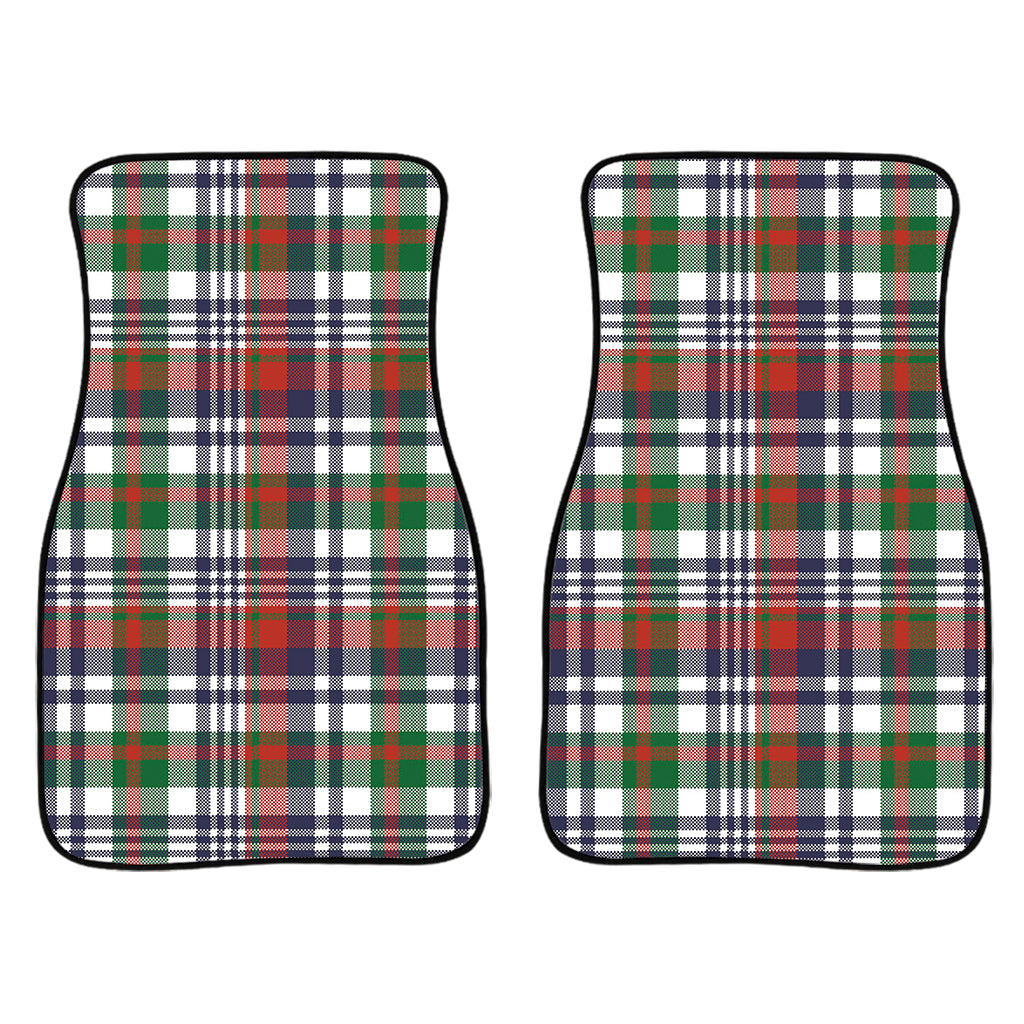 Christmas Madras Plaid Print Front Car Floor Mats