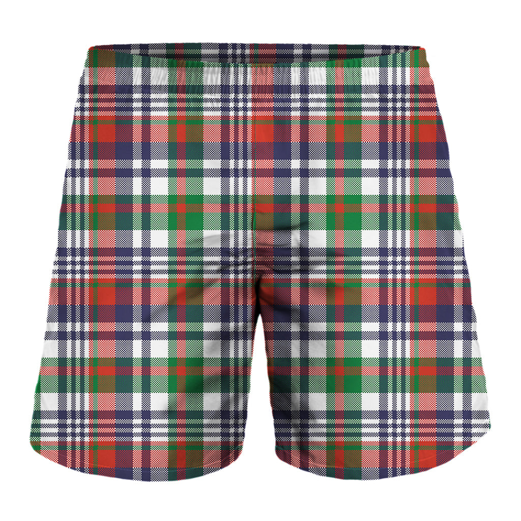 Christmas Madras Plaid Print Men's Shorts