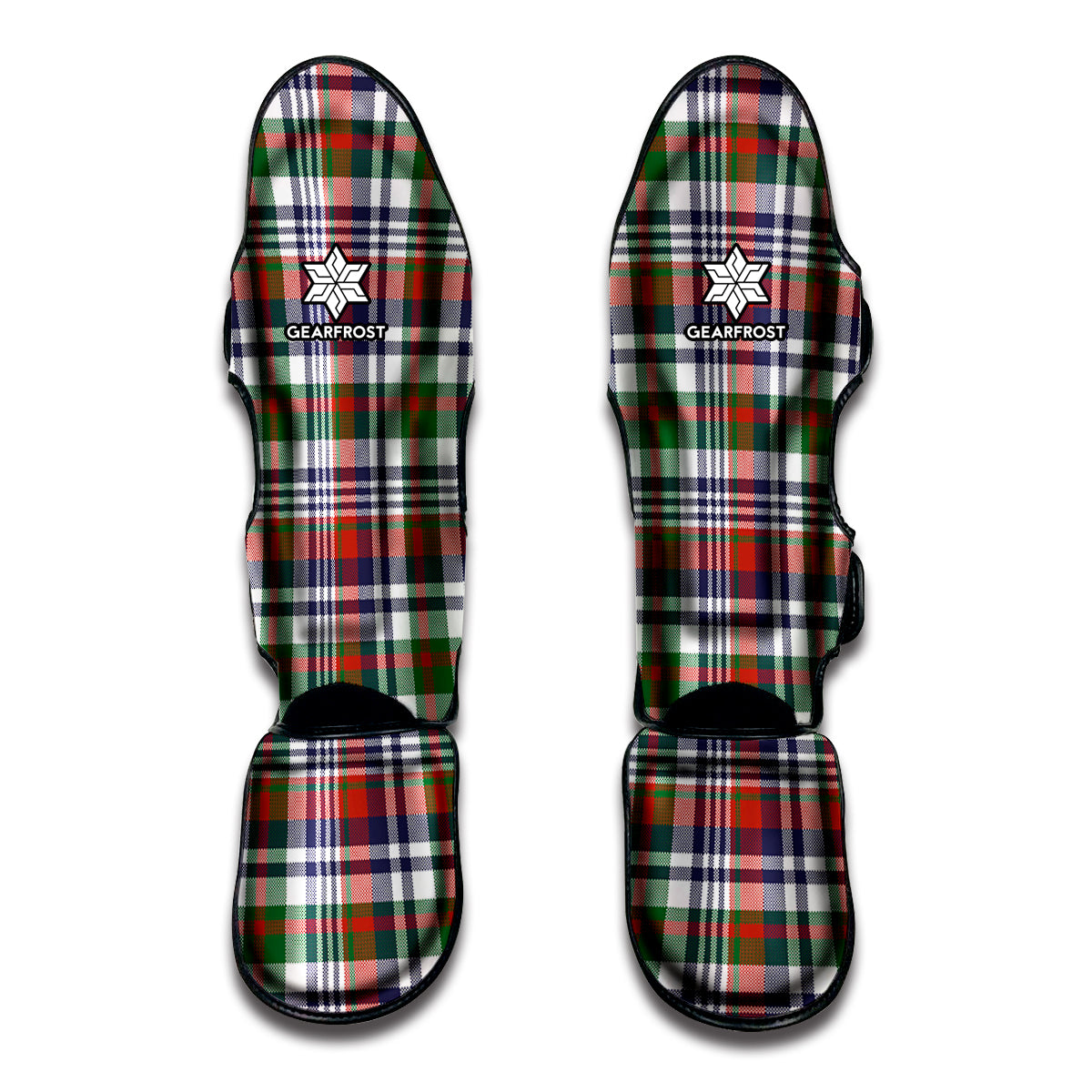 Christmas Madras Plaid Print Muay Thai Shin Guards