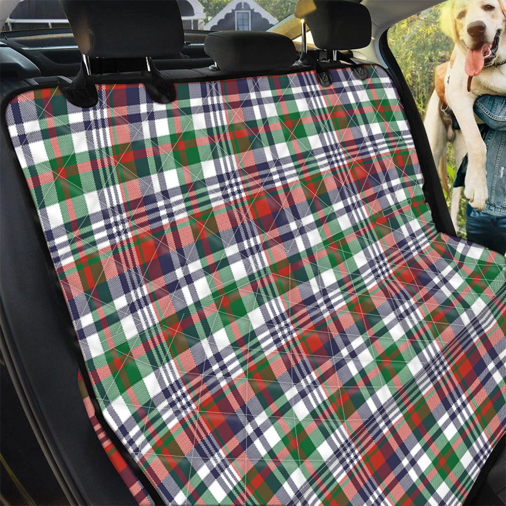 Christmas Madras Plaid Print Pet Car Back Seat Cover