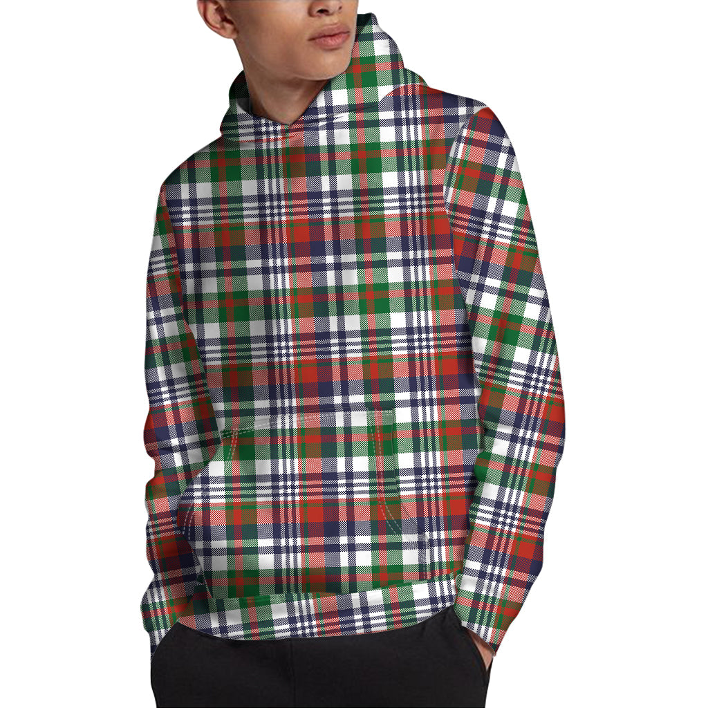 Christmas Madras Plaid Print Pullover Hoodie