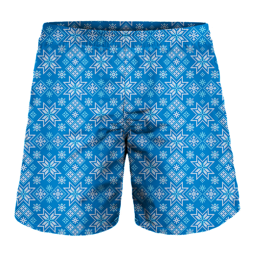 Christmas Nordic Knitted Pattern Print Men's Shorts