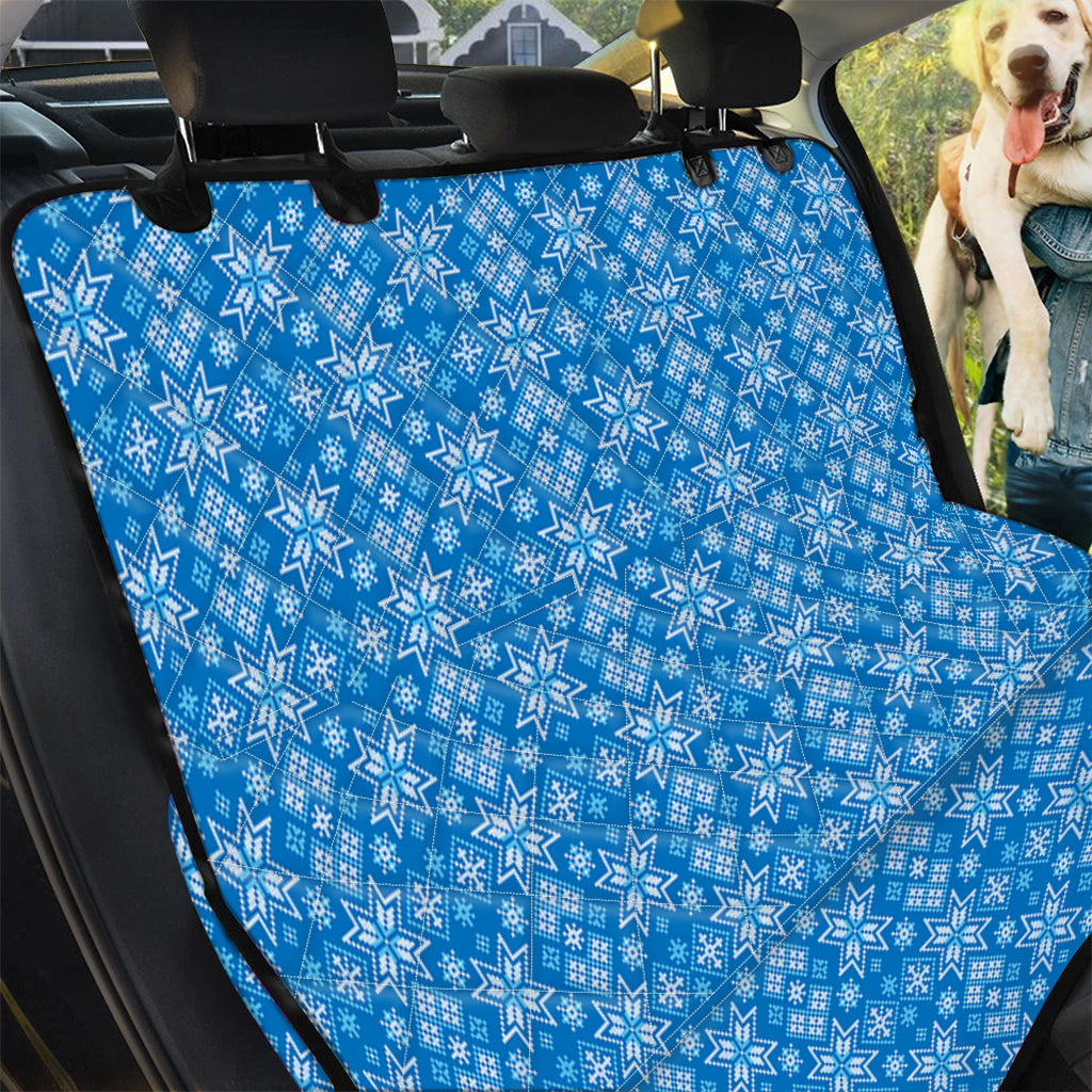 Christmas Nordic Knitted Pattern Print Pet Car Back Seat Cover