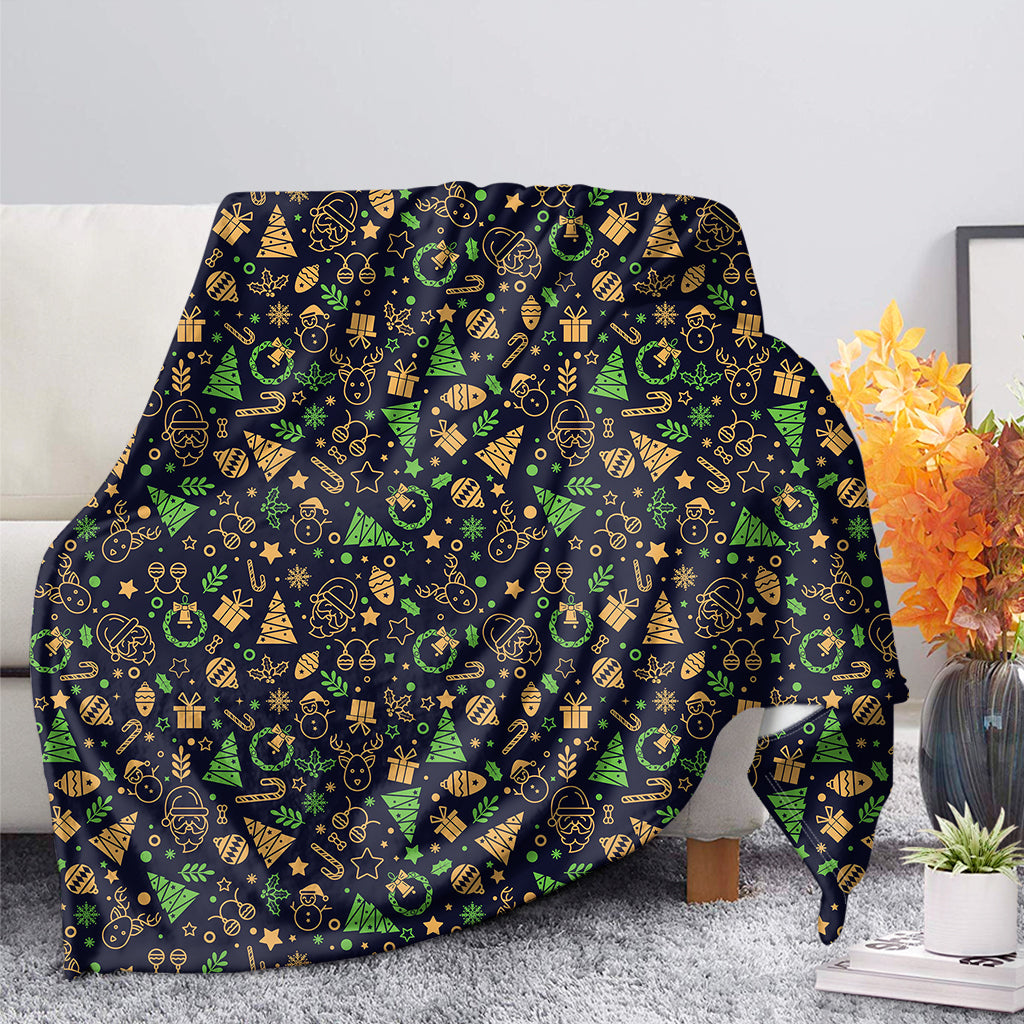 Christmas Party Elements Pattern Print Blanket