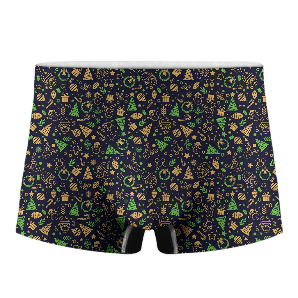 Christmas Party Elements Pattern Print Men's Boxer Briefs