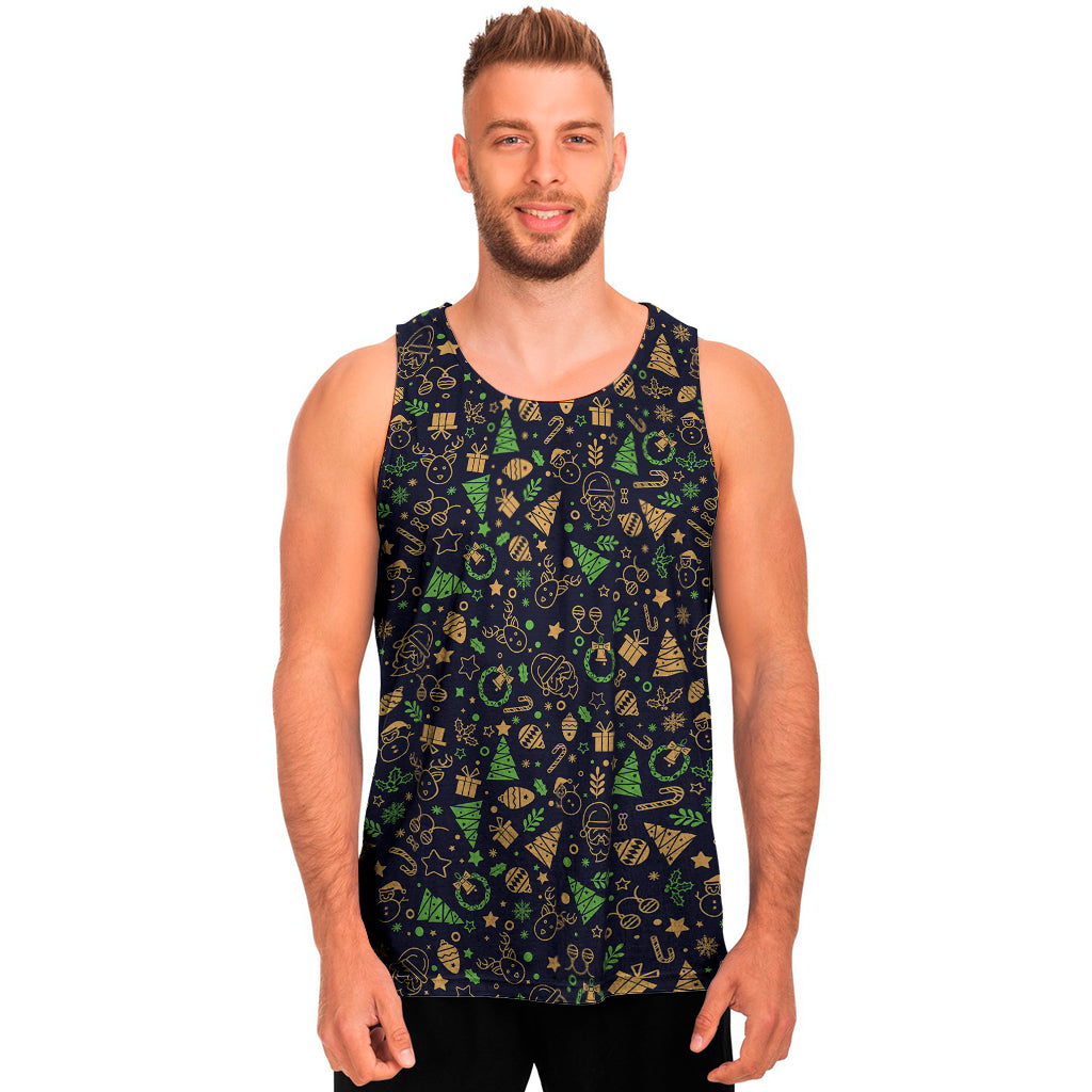 Christmas Party Elements Pattern Print Men's Tank Top