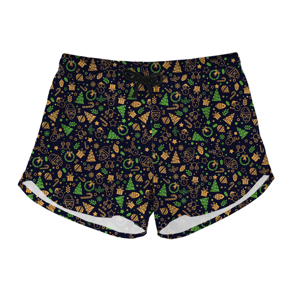 Christmas Party Elements Pattern Print Women's Shorts