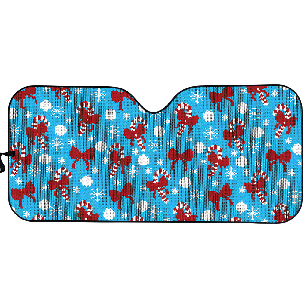 Christmas Party Knitted Pattern Print Car Sun Shade