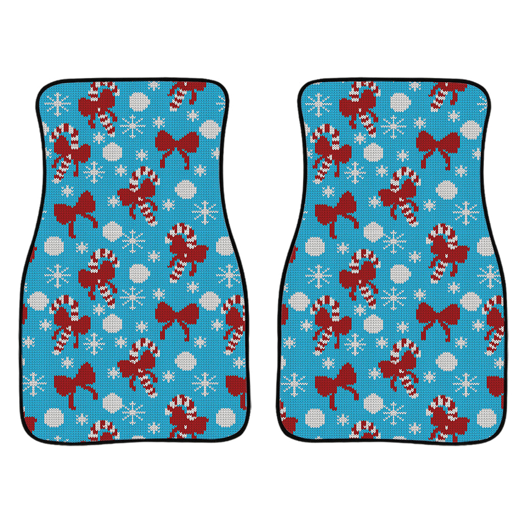 Christmas Party Knitted Pattern Print Front Car Floor Mats