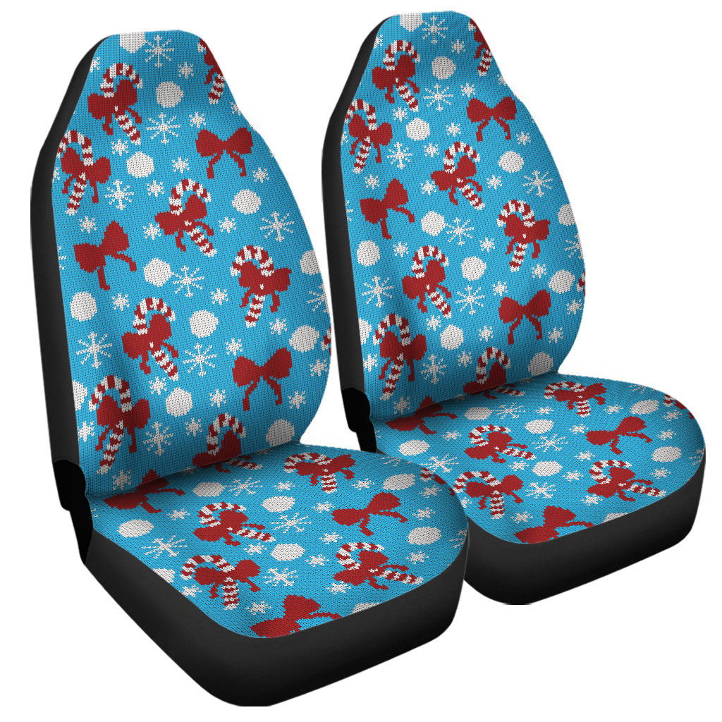 Christmas Party Knitted Pattern Print Universal Fit Car Seat Covers