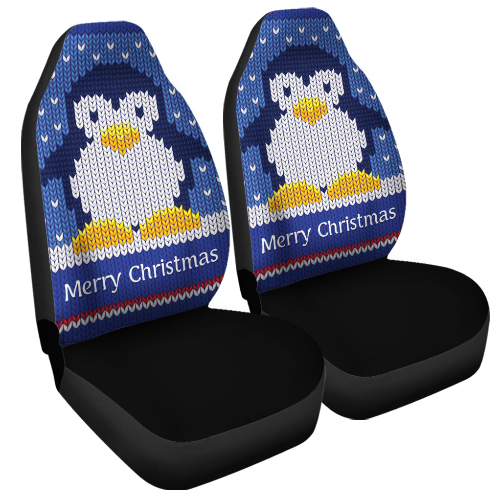 Christmas Penguin Knitted Print Universal Fit Car Seat Covers