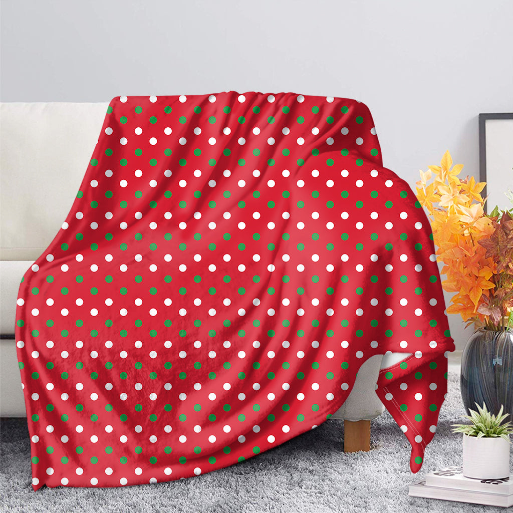 Christmas Polka Dot Pattern Print Blanket