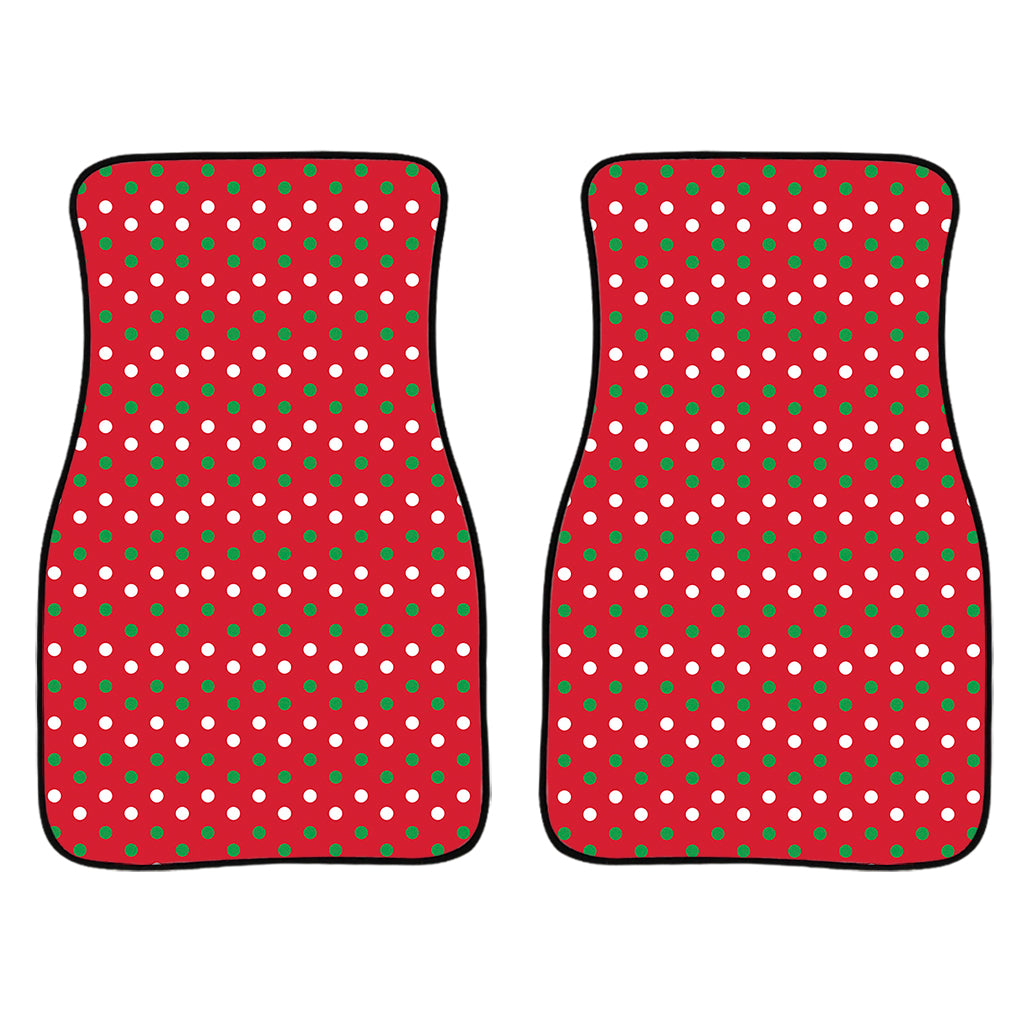 Christmas Polka Dot Pattern Print Front Car Floor Mats