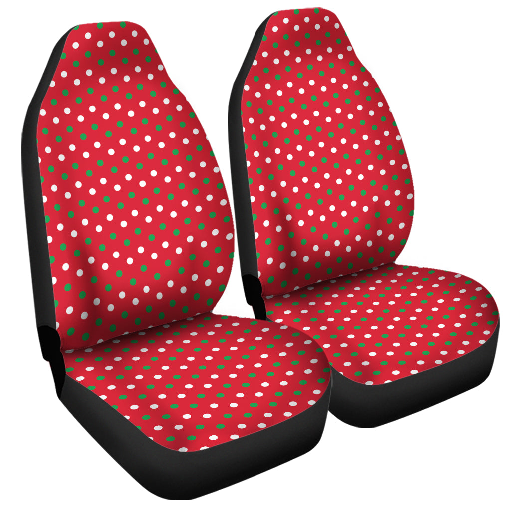 Christmas Polka Dot Pattern Print Universal Fit Car Seat Covers