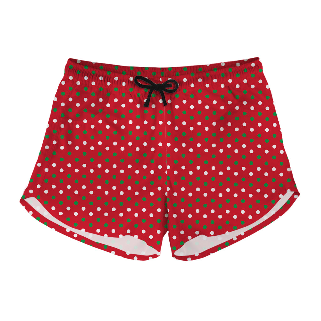 Christmas Polka Dot Pattern Print Women's Shorts