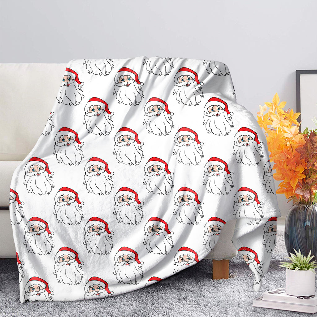 Christmas Santa Claus Pattern Print Blanket