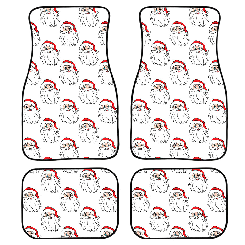 Christmas Santa Claus Pattern Print Front and Back Car Floor Mats