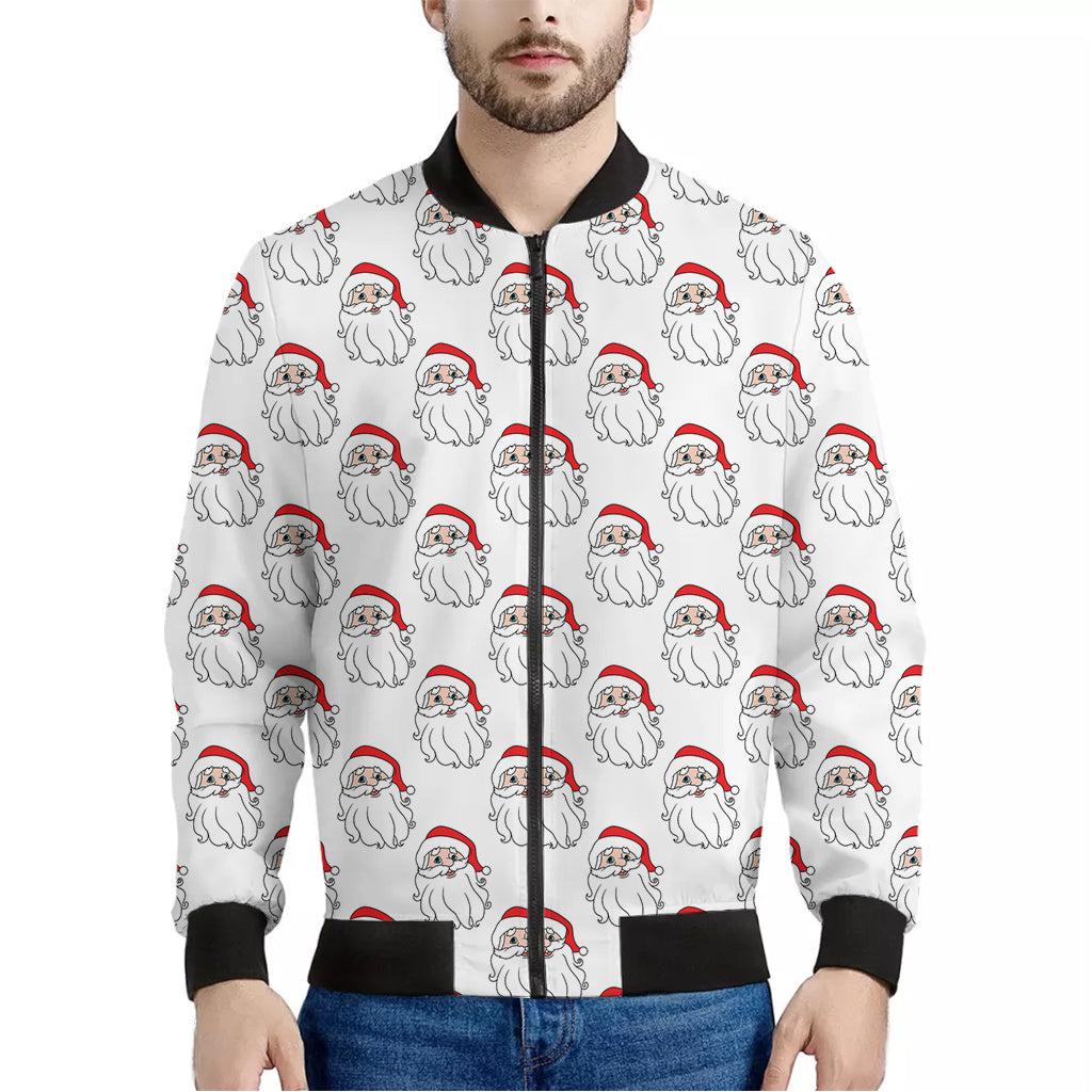 Christmas Santa Claus Pattern Print Men's Bomber Jacket