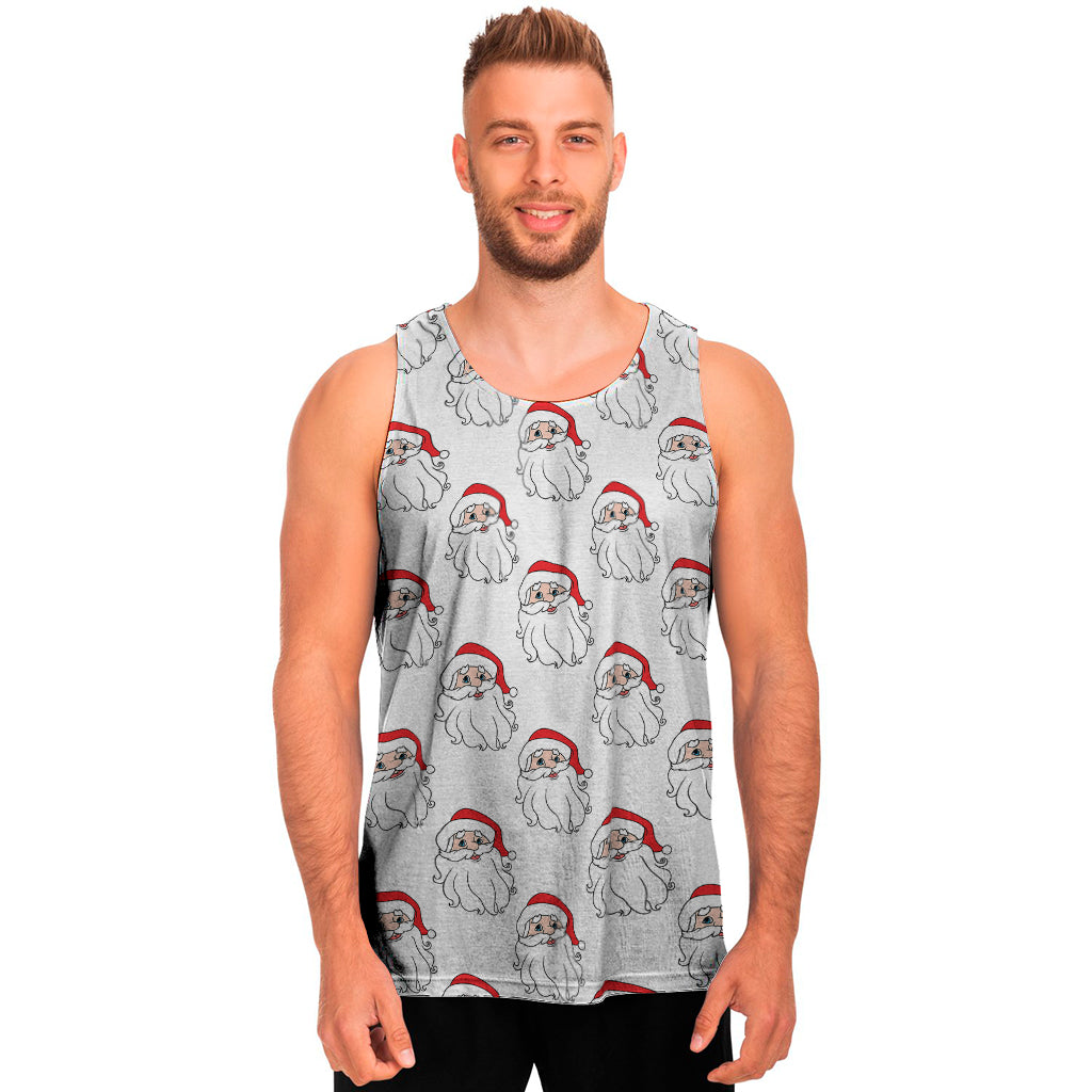 Christmas Santa Claus Pattern Print Men's Tank Top