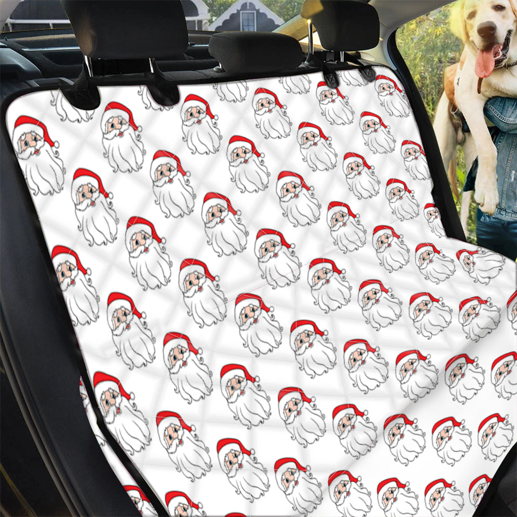 Christmas Santa Claus Pattern Print Pet Car Back Seat Cover