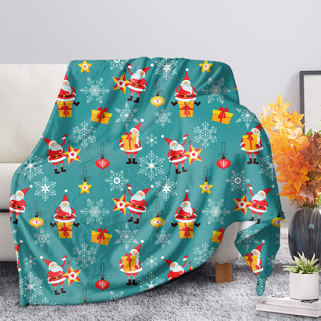 Christmas Santa Gift Pattern Print Blanket