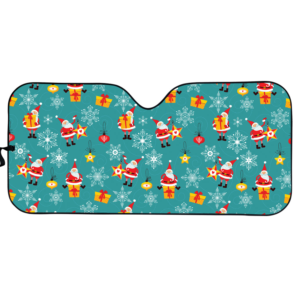 Christmas Santa Gift Pattern Print Car Sun Shade