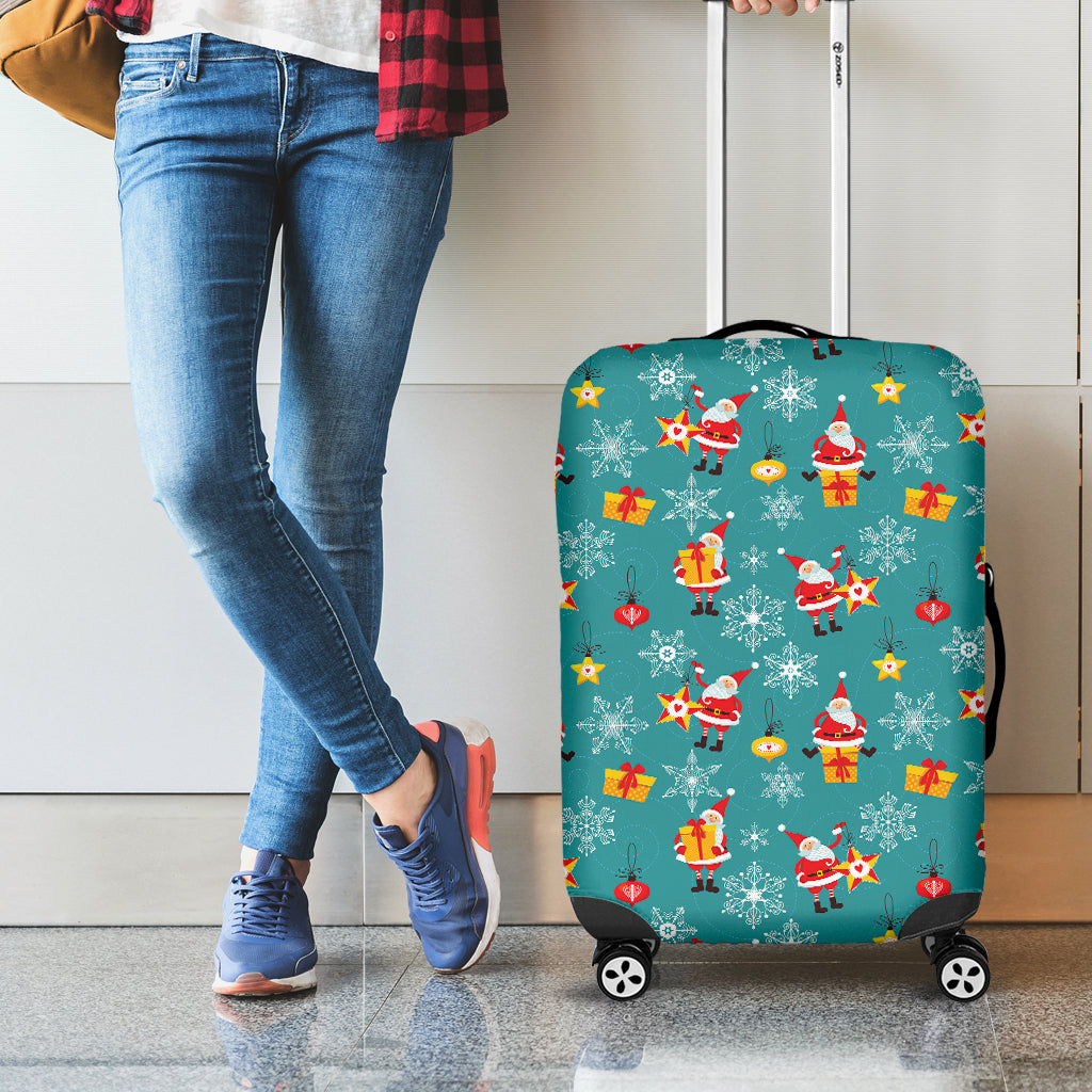 Christmas Santa Gift Pattern Print Luggage Cover