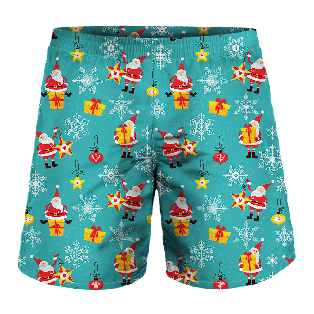 Christmas Santa Gift Pattern Print Men's Shorts