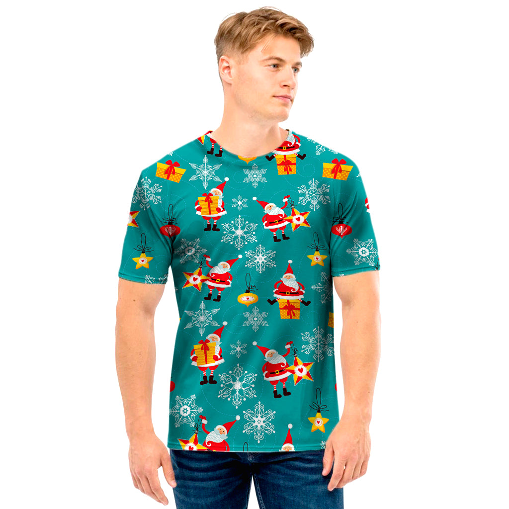 Christmas Santa Gift Pattern Print Men's T-Shirt