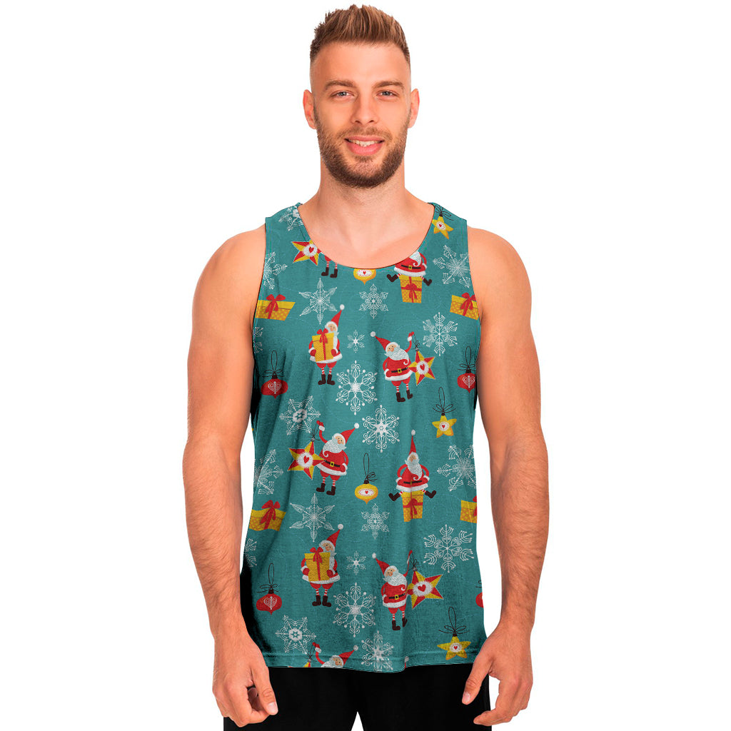 Christmas Santa Gift Pattern Print Men's Tank Top