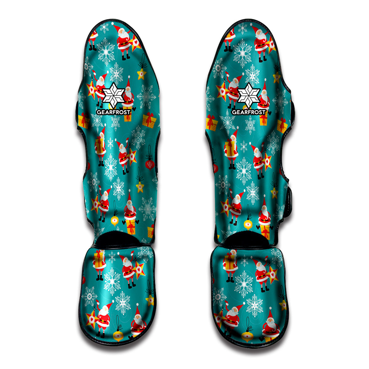 Christmas Santa Gift Pattern Print Muay Thai Shin Guards