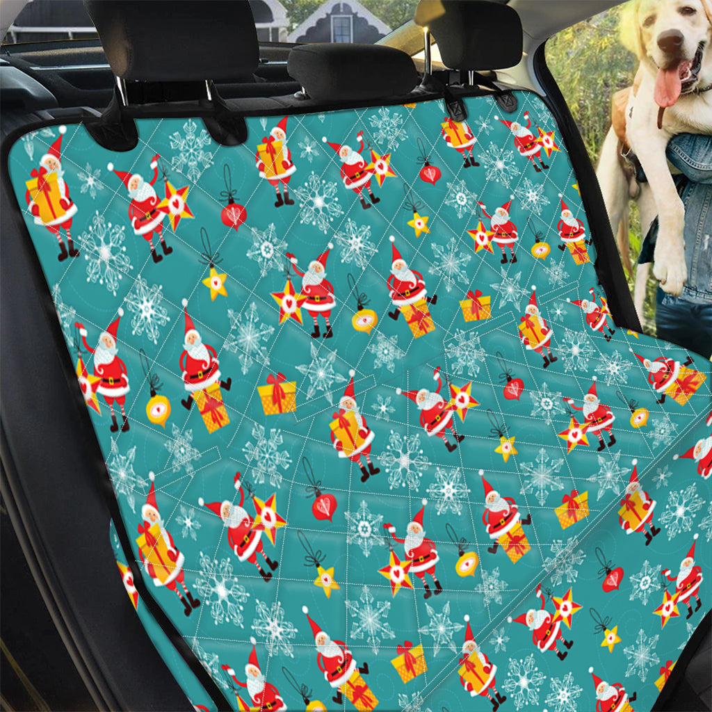 Christmas Santa Gift Pattern Print Pet Car Back Seat Cover