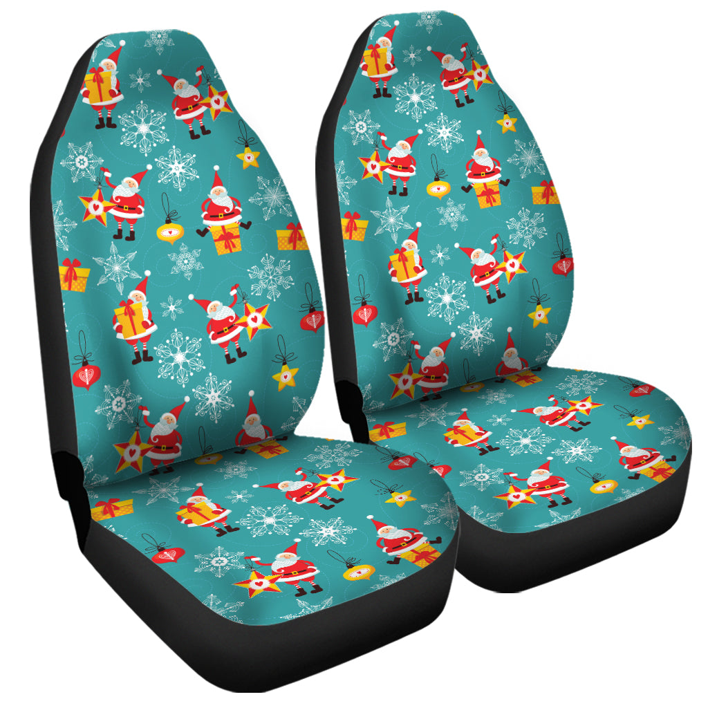 Christmas Santa Gift Pattern Print Universal Fit Car Seat Covers