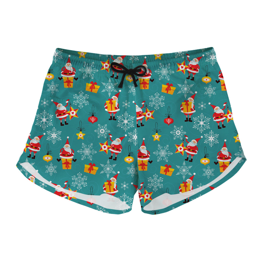 Christmas Santa Gift Pattern Print Women's Shorts