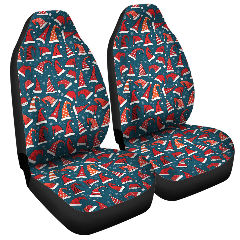 Christmas Santa Hats Pattern Print Universal Fit Car Seat Covers