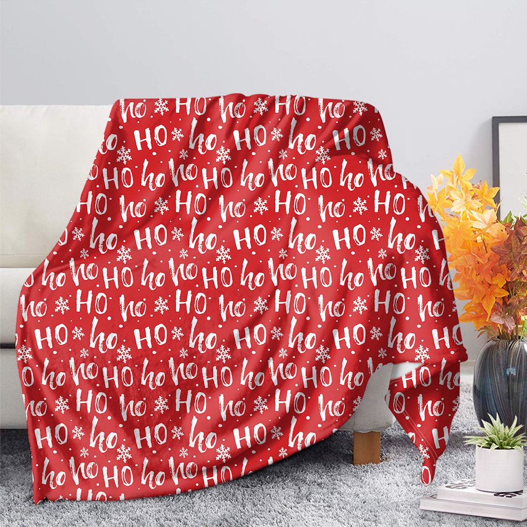 Christmas Santa Laugh Pattern Print Blanket