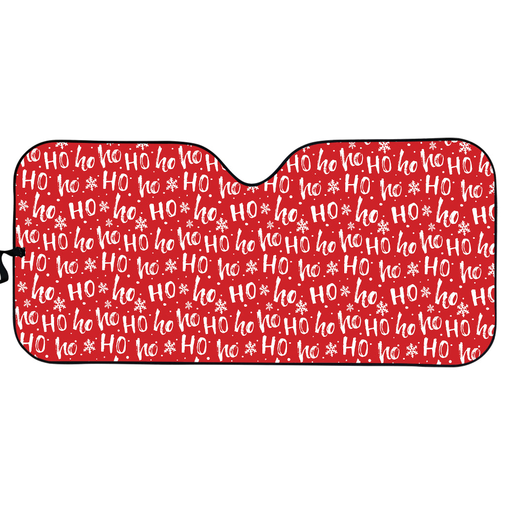 Christmas Santa Laugh Pattern Print Car Sun Shade