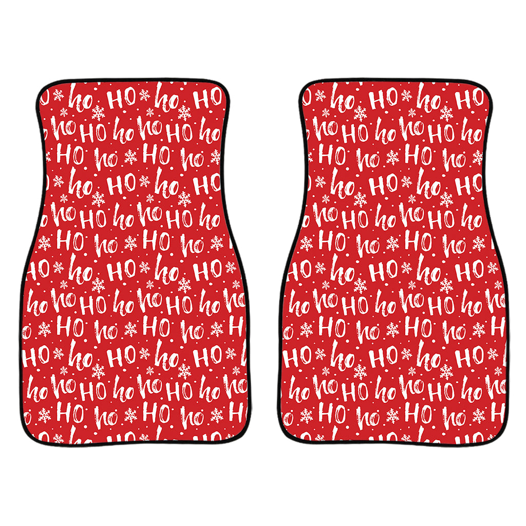 Christmas Santa Laugh Pattern Print Front Car Floor Mats