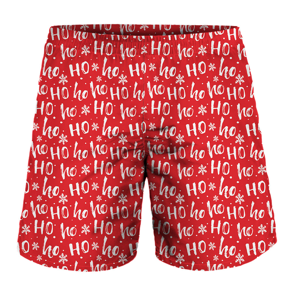 Christmas Santa Laugh Pattern Print Men's Shorts