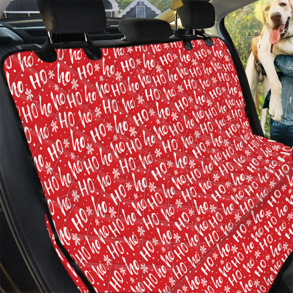 Christmas Santa Laugh Pattern Print Pet Car Back Seat Cover