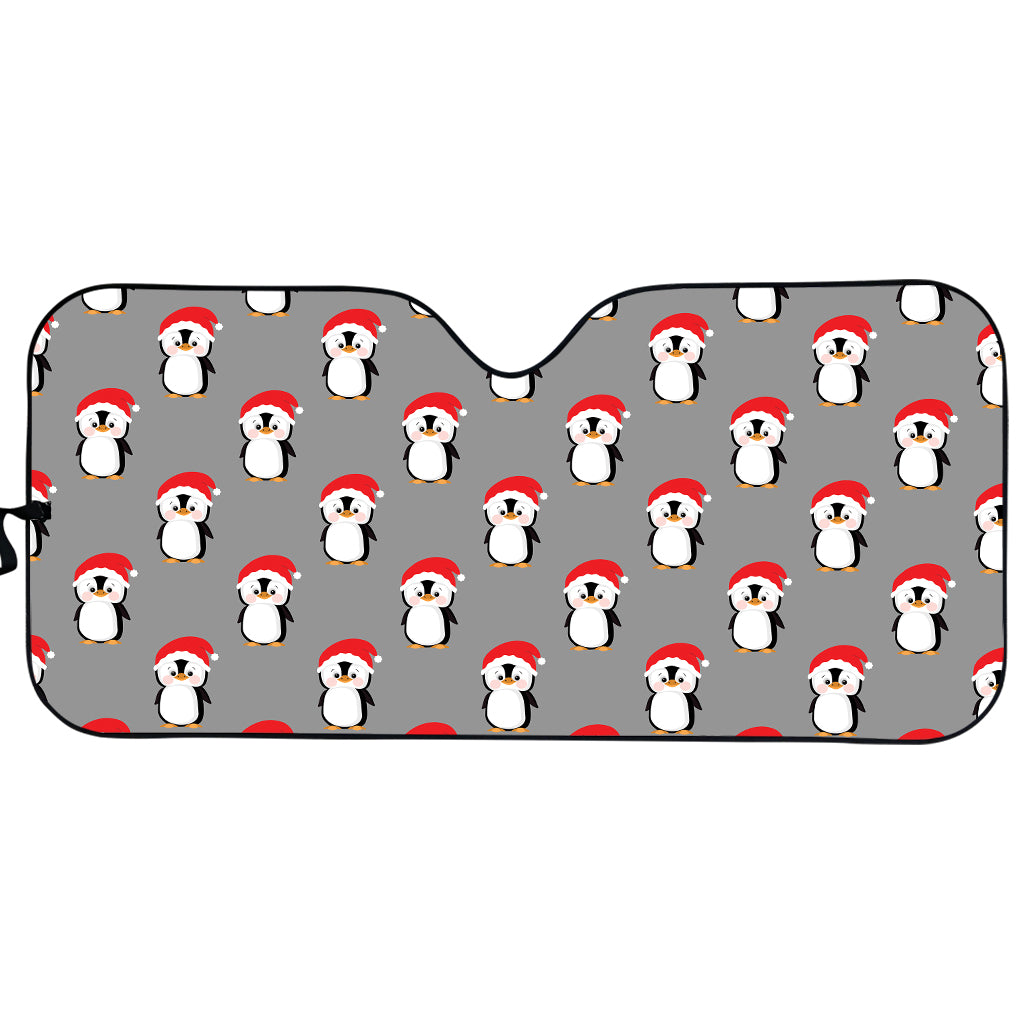 Christmas Santa Penguin Pattern Print Car Sun Shade