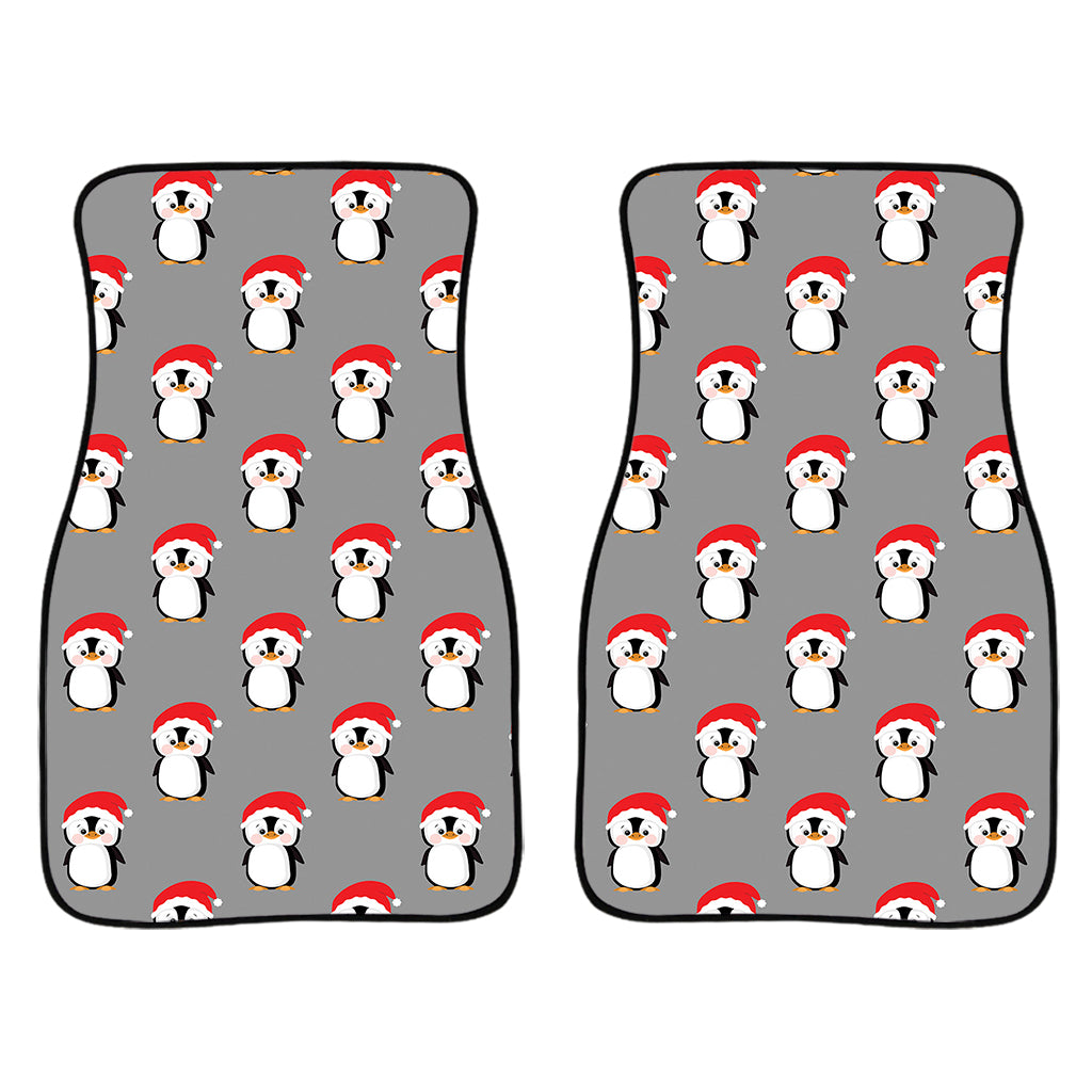 Christmas Santa Penguin Pattern Print Front Car Floor Mats