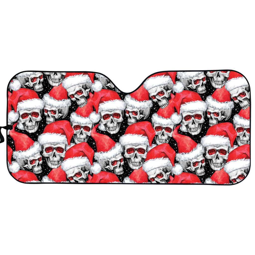 Christmas Santa Skull Pattern Print Car Sun Shade