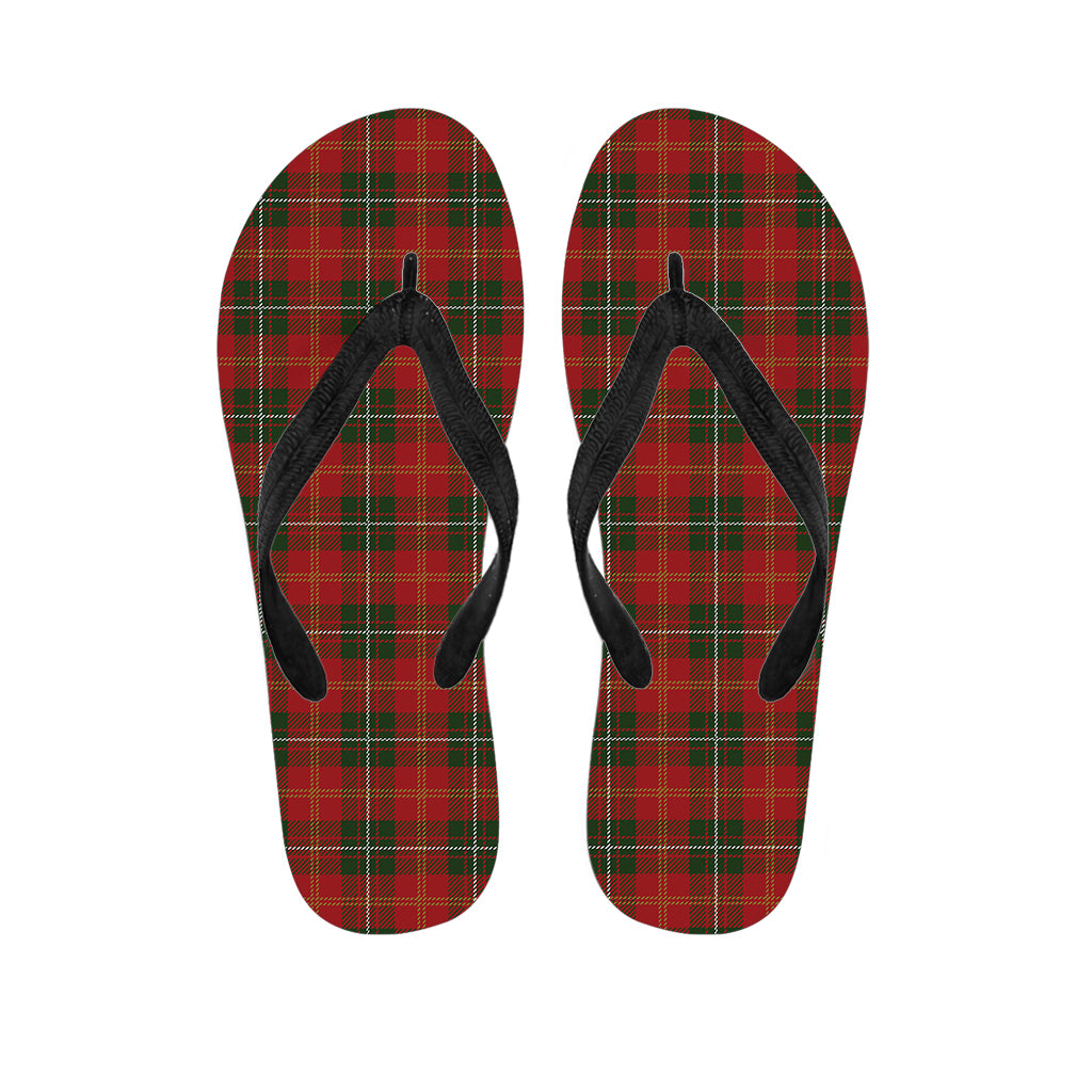 Christmas Scottish Tartan Pattern Print Flip Flops