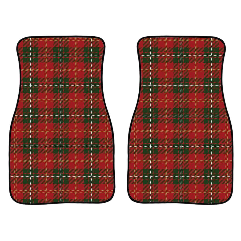 Christmas Scottish Tartan Pattern Print Front Car Floor Mats