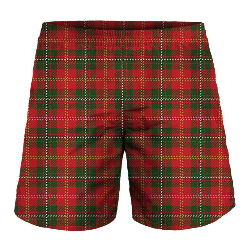 Christmas Scottish Tartan Pattern Print Men's Shorts