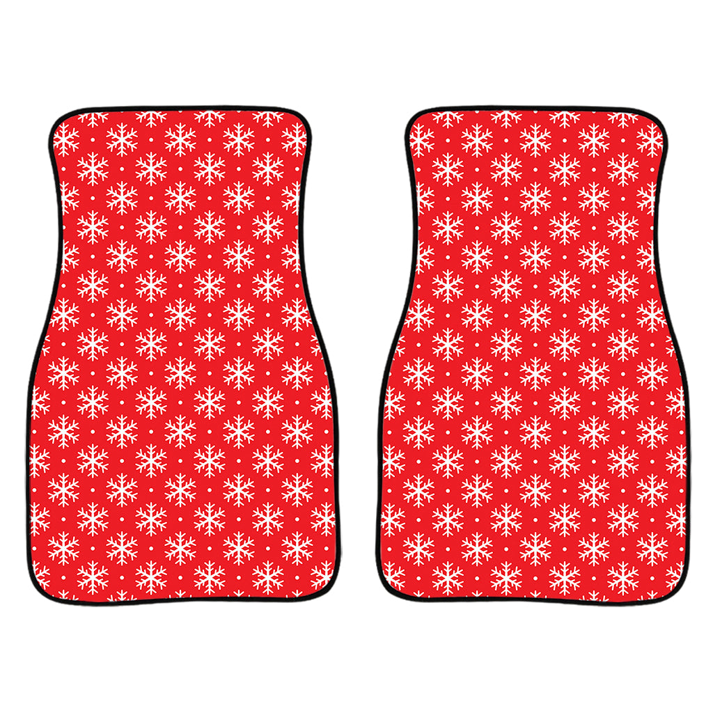 Christmas Snowflake Pattern Print Front Car Floor Mats