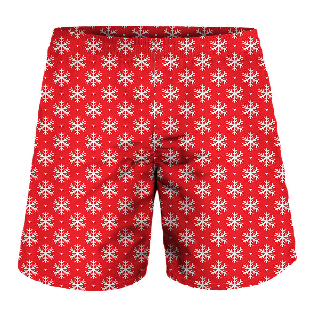 Christmas Snowflake Pattern Print Men's Shorts