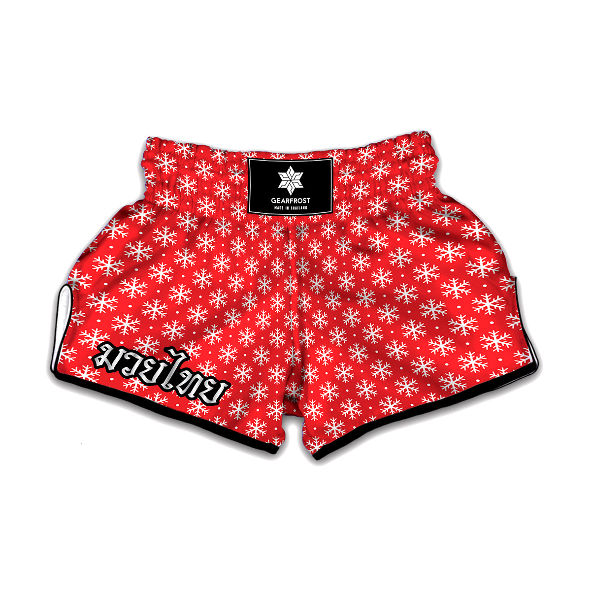 Christmas Snowflake Pattern Print Muay Thai Boxing Shorts